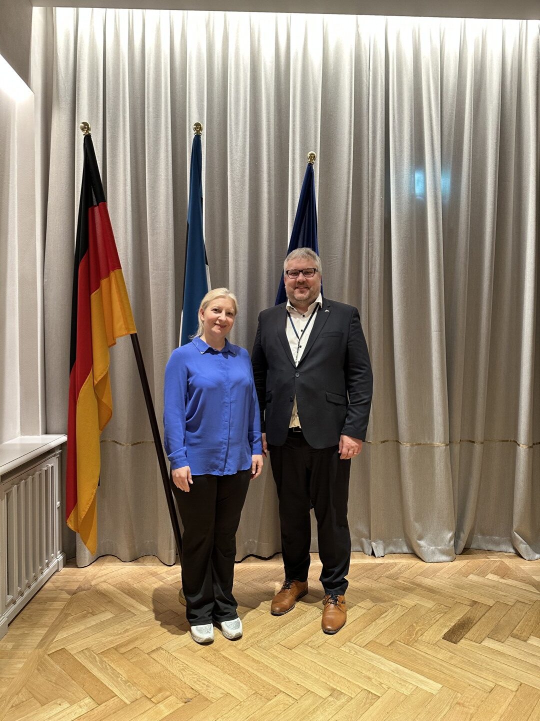 Nordic Render team visiting the newly opened business hub at the Estonian Embassy in Berlin.